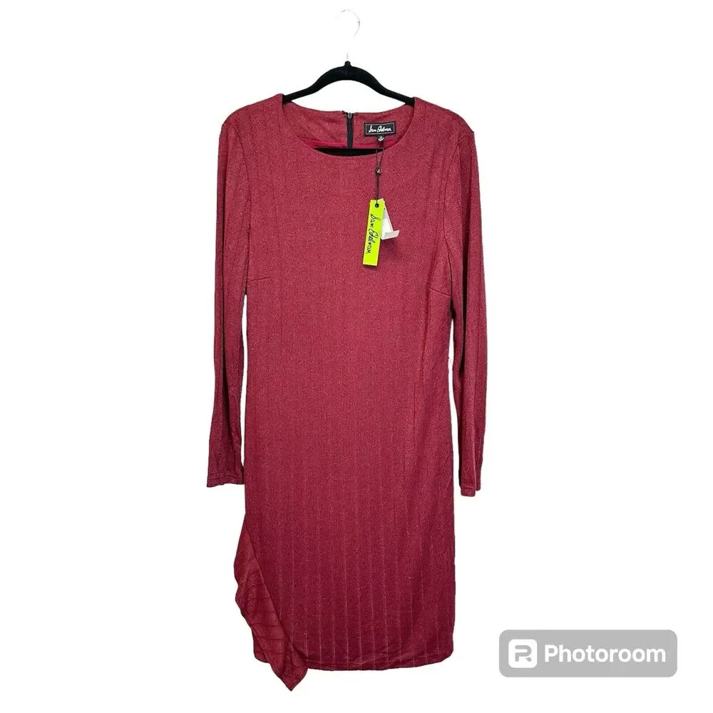 Sam Edelman Dress‎ Long Sleeve Sheath Cocktail Mini Short Red Knit Size 12 NWT